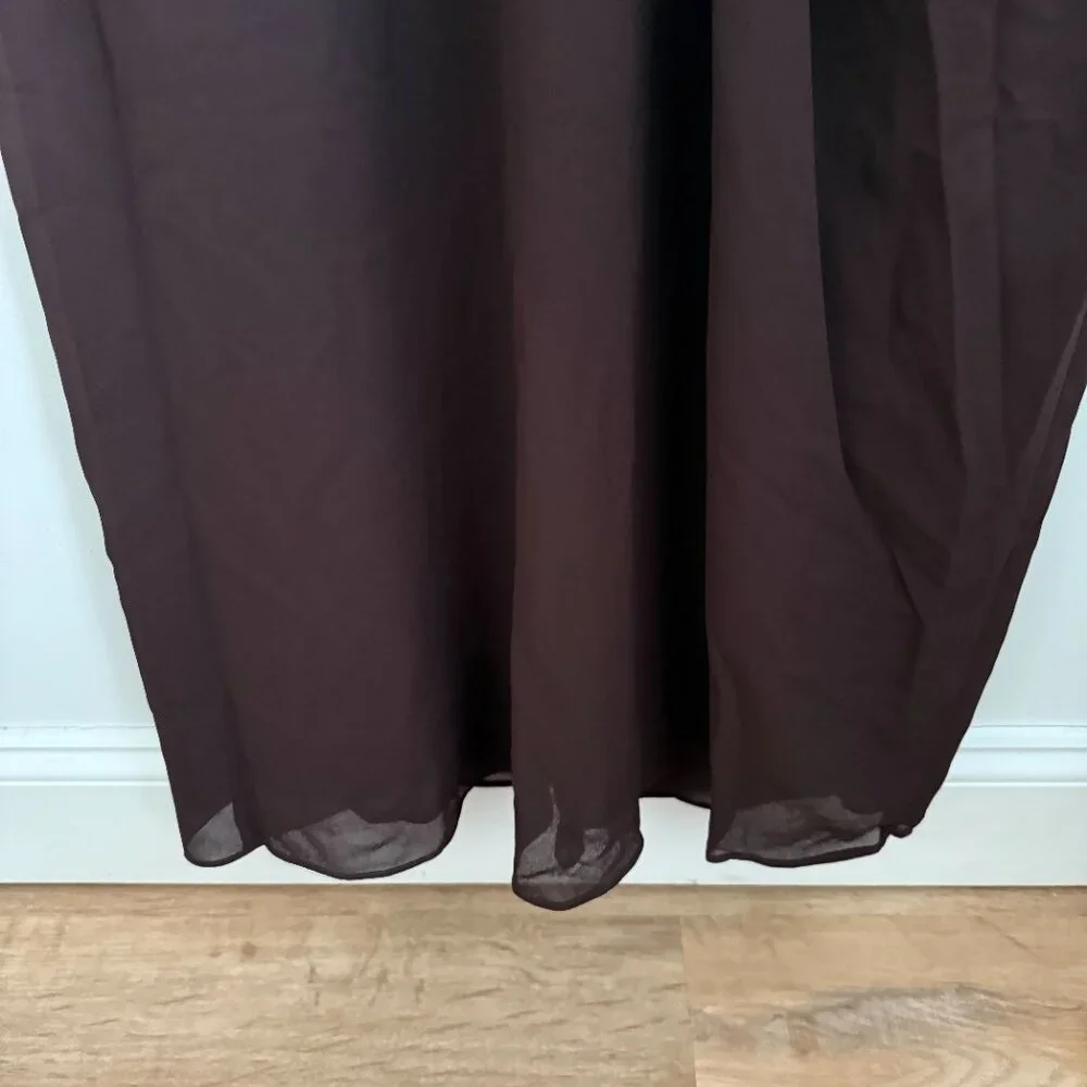 NWT Meshki Orai Chiffon Maxi Dress - Cacao Brown - Picture 6 of 10